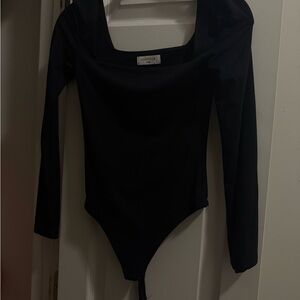 Aritzia Black Long Sleeve Bodysuit